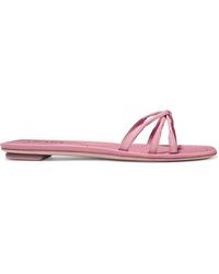 Prada Pantoletten Aus Lackleder - Pink