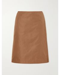 Jil Sander - Satin Midi Skirt - Lyst