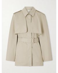 The Row - Tavoris Jacke Aus Gebürstetem Baumwollgabardine Mit Gürtel - Lyst