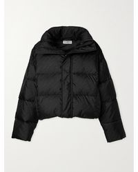 Balenciaga - Cropped Quilted Padded Shell-Jacquard Jacket - Lyst
