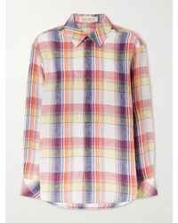 God's True Cashmere - Daybreak Checked Linen Shirt - Lyst