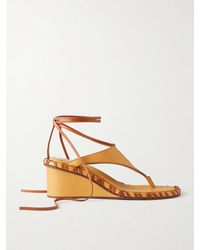 Zimmermann - Alchemy Leather Wedge Thong Sandals - Lyst