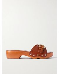 Chloé - Jeannette Mules Aus Leder Mit Verzierungen - Lyst