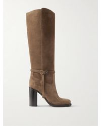 Brunello Cucinelli - Suede Knee Boots - Lyst
