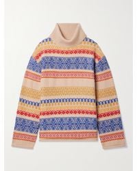 The Elder Statesman - Hazy Fair Isle Cashmere Turtleneck Sweater - Lyst
