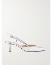 Gianvito Rossi - Ascent 55 Mirrored Leather Slingback Pumps - Lyst