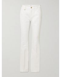 Chloé - Embellished Mid-Rise Straight-Leg Jeans - Lyst