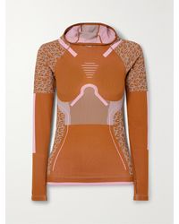 adidas By Stella McCartney - Truestrength Oberteil Aus Recyceltem Jacquard-Strick Mit Stretch-Anteil Und Kapuze - Lyst