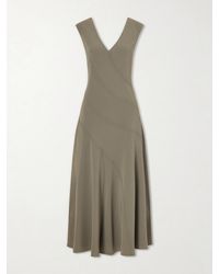 Proenza Schouler - Romana Pleated Crepe Midi Dress - Lyst