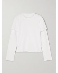 Leset - Margo Layered Cotton-Jersey T-Shirt - Lyst