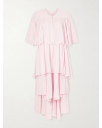 Les Vacances d'Irina - Formentera Ruffled Cotton And Silk-Blend Voile Kaftan - Lyst