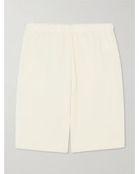 ÉTERNE - Boyfriend Shorts Aus Frottee Aus Einer Baumwoll-Modalmischung Mit Stickerei - Lyst