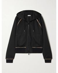 Burberry - Trainingsjacke Aus Jersey Mit Karierten Piqué-Besätzen Und Kapuze - Lyst