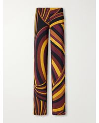 PUCCI - Printed Satin-Jersey Wide-Leg Pants - Lyst