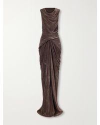 Rick Owens - Strutter Draped Velvet Gown - Lyst