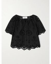 Matteau - Scalloped Broderie Anglaise Cotton-Poplin Shirt - Lyst