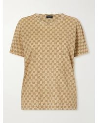 Gucci - Gg Supreme Jacquard Cotton-Jersey T-Shirt - Lyst