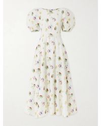 Gabriela Hearst - Ranya Floral-Print Linen-Twill Dress - Lyst