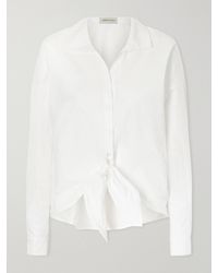 ANDRES OTALORA - Luz Envolvente Knotted Cotton Shirt - Lyst