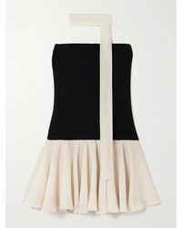 Esse Studios - Illi Scarf-Detailed Strapless Stretch-Knit And Silk Crepe De Chine Mini Dress - Lyst