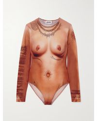 Jean Paul Gaultier - Trompe L'Oeil Printed Stretch-Jersey Bodysuit - Lyst