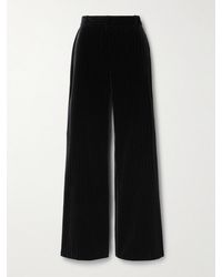 Nili Lotan - Effy Hose Mit Weitem Bein Aus Baumwollsamt Mit Nadelstreifen - Lyst