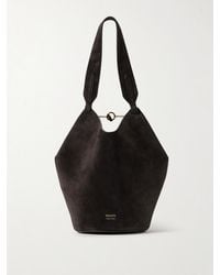 KHAITE - Lotus Mini Tote Aus Veloursleder - Lyst