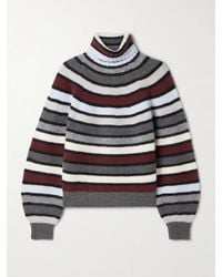 Proenza Schouler - Danea Striped Cashmere-Blend Turtleneck Sweater - Lyst