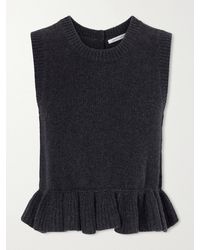Cecilie Bahnsen - Ruffled Cashmere And Wool-Blend Sweater Vest - Lyst