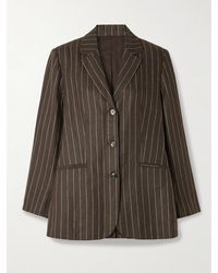 Posse - Leon Blazer Aus Leinen-Twill Mit Nadelstreifen - Lyst