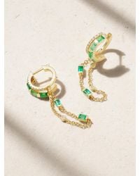 SHAY - 18-Karat, Emerald And Diamond Earrings - Lyst