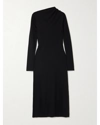 TOTEME - Gathered Stretch-Jersey Midi Dress - Lyst