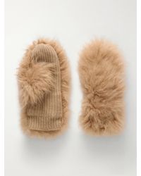 Yves Salomon - Shearling Wool And Cashmere-Blend Gloves - Lyst