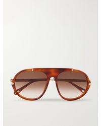 Chloé - Aly Aviator-Frame Acetate Sunglasses - Lyst