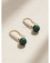 Mateo - 14-Karat, Malachite And Diamond Earrings - Lyst
