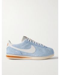 Nike - Cortez Vintage Leather-Trimmed Brushed-Suede Sneakers - Lyst