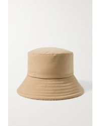 Loro Piana Zita Reversible Twill And Faux Shearling Bucket Hat - Natural