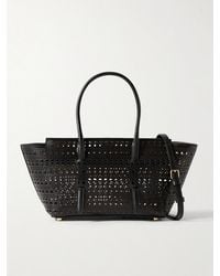 Alaïa - New Mina 20 Laser-Cut Leather Tote - Lyst