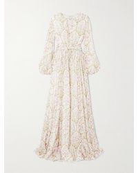 Giambattista Valli - Belted Floral-Print Silk-Georgette Gown - Lyst