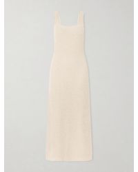 KHAITE - Lex Crocheted Silk And Cotton-Blend Midi Dress - Lyst