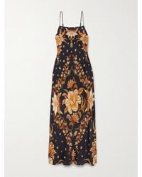 FARM Rio - Paisley-Print Satin-Jersey Maxi Dress - Lyst