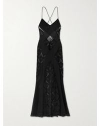Agent Provocateur - Emie Leavers Lace And Silk-Satin Chemise - Lyst