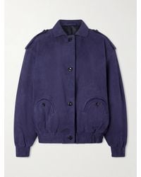 Blazé Milano - Viva Charlie Padded Suede Bomber Jacket - Lyst