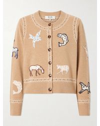Sea - Winslow Appliquéd Wool Cardigan - Lyst