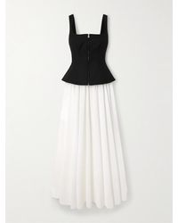 Jonathan Simkhai - Jolynn Crepe And Poplin Midi Dress - Lyst