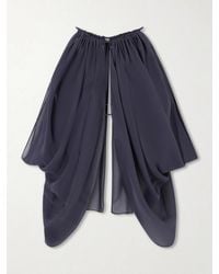 Aflalo - Reysa Gathered Silk-Crepe Top - Lyst