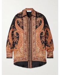 Zimmermann - Chemise En Soie À Imprimé Cachemire Hypnotic - Lyst