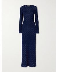 Rabanne - Studded Wool-Blend Maxi Dress - Lyst