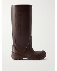Loewe - Storm Logo-Embossed Rubber Knee Boots - Lyst