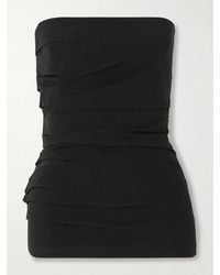 Proenza Schouler - Lena Strapless Gathered Cotton-Blend Poplin Top - Lyst